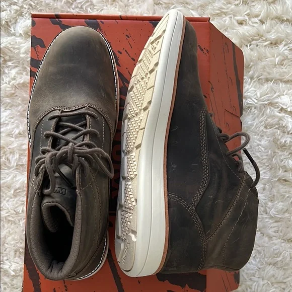 Red Wing Steel Toe Slip Resistant Work Boots Shoes Brown - Picture 1 of 16